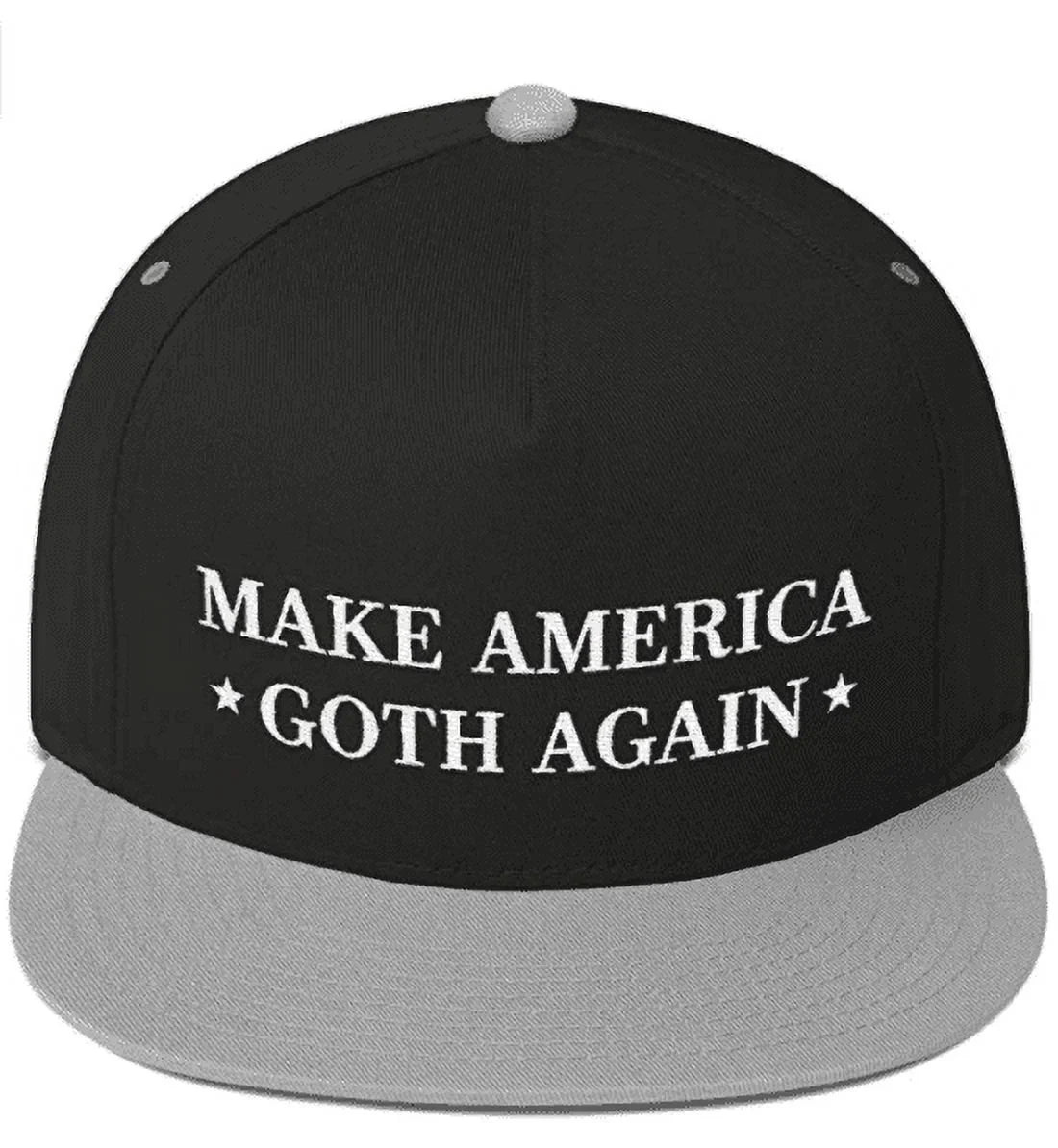 Black/Grey (Flat Again Make Hat America Goth Bill), Hat