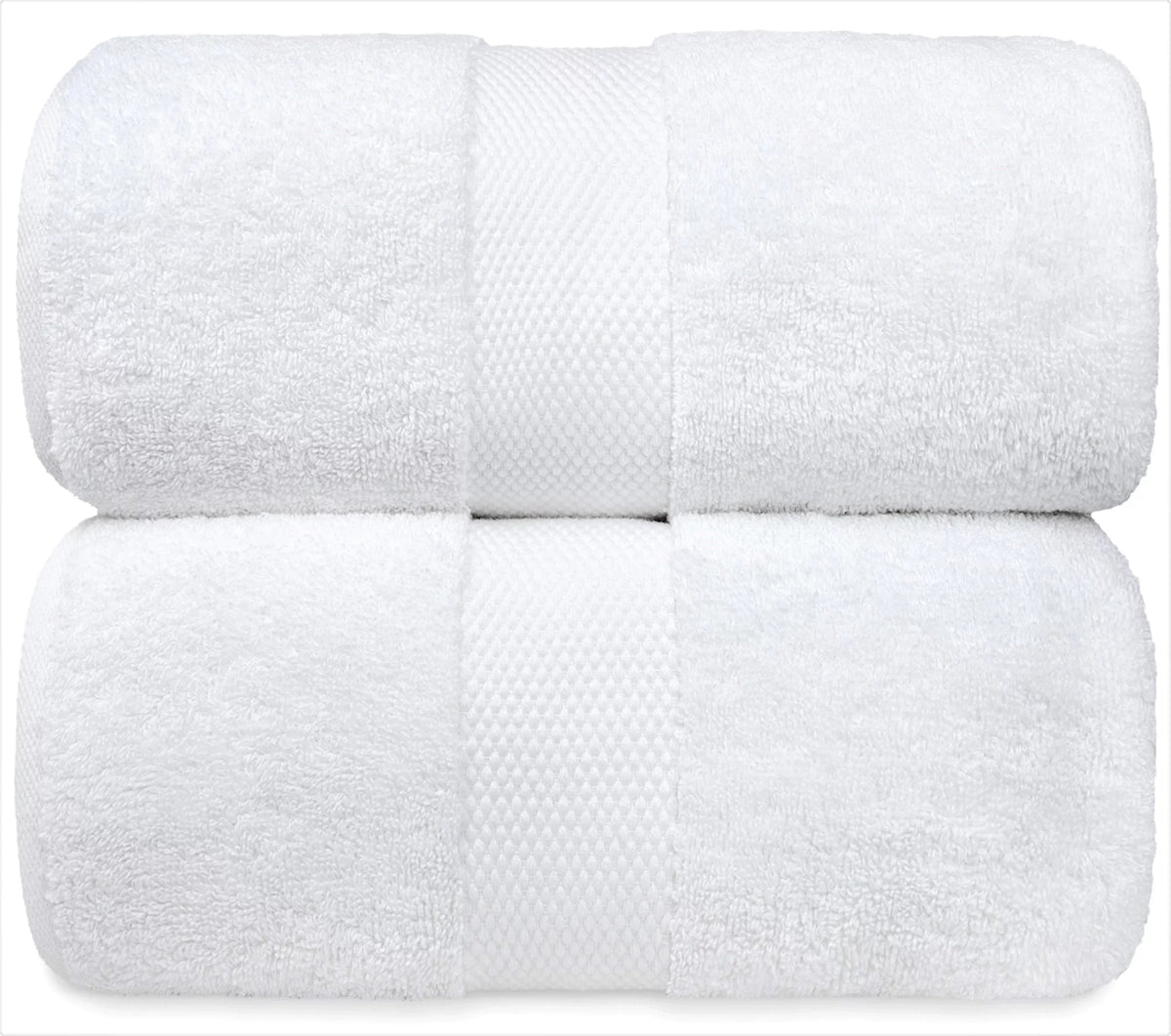 Set Bath of Luxury Classic 2, White - American 100% Big White Bathroom Large Cotton | 2-Pack Towels Linen Sheets White 30x56 Towels, White Inch,