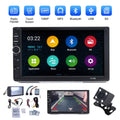 Double Receiver 7" Car Radio Stereo Free Touch Radio Link/USB/SD/AUX, Audio Screen Mirror Support Hands Bluetooth Backup Calling Radio - Car Camera Din Car with