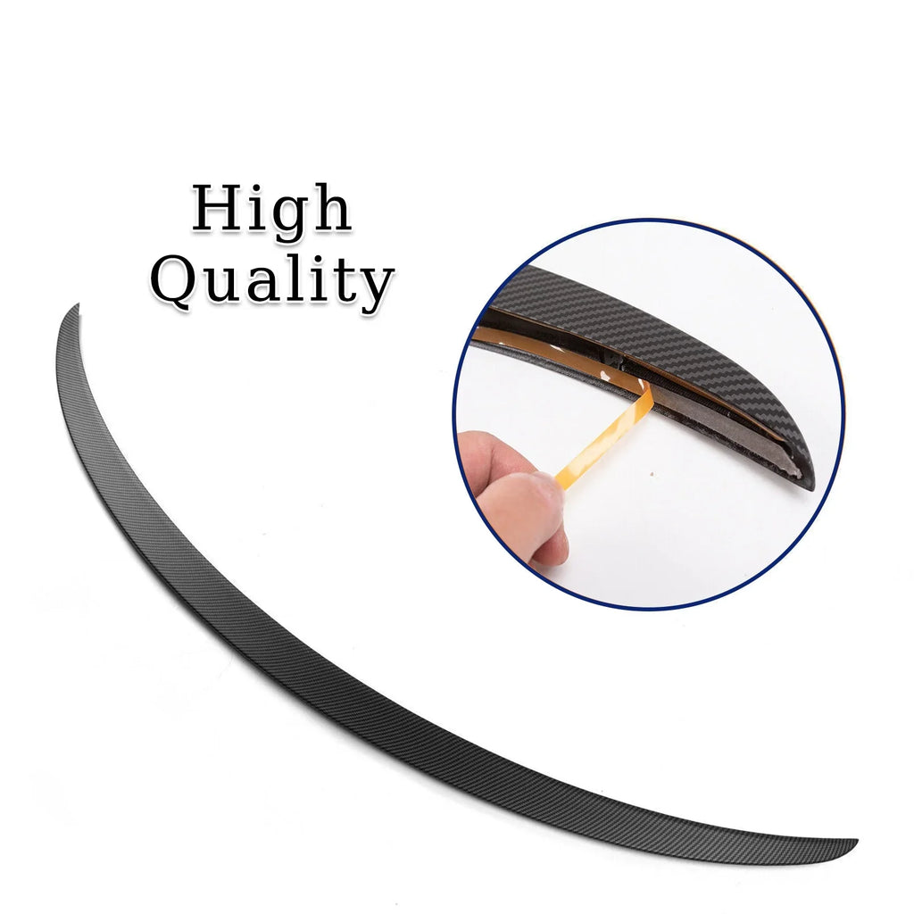 3 2017 For Wing - Carbon Tesla (Matte Spoiler Model Lip Trunk Fiber) 2023 Rear