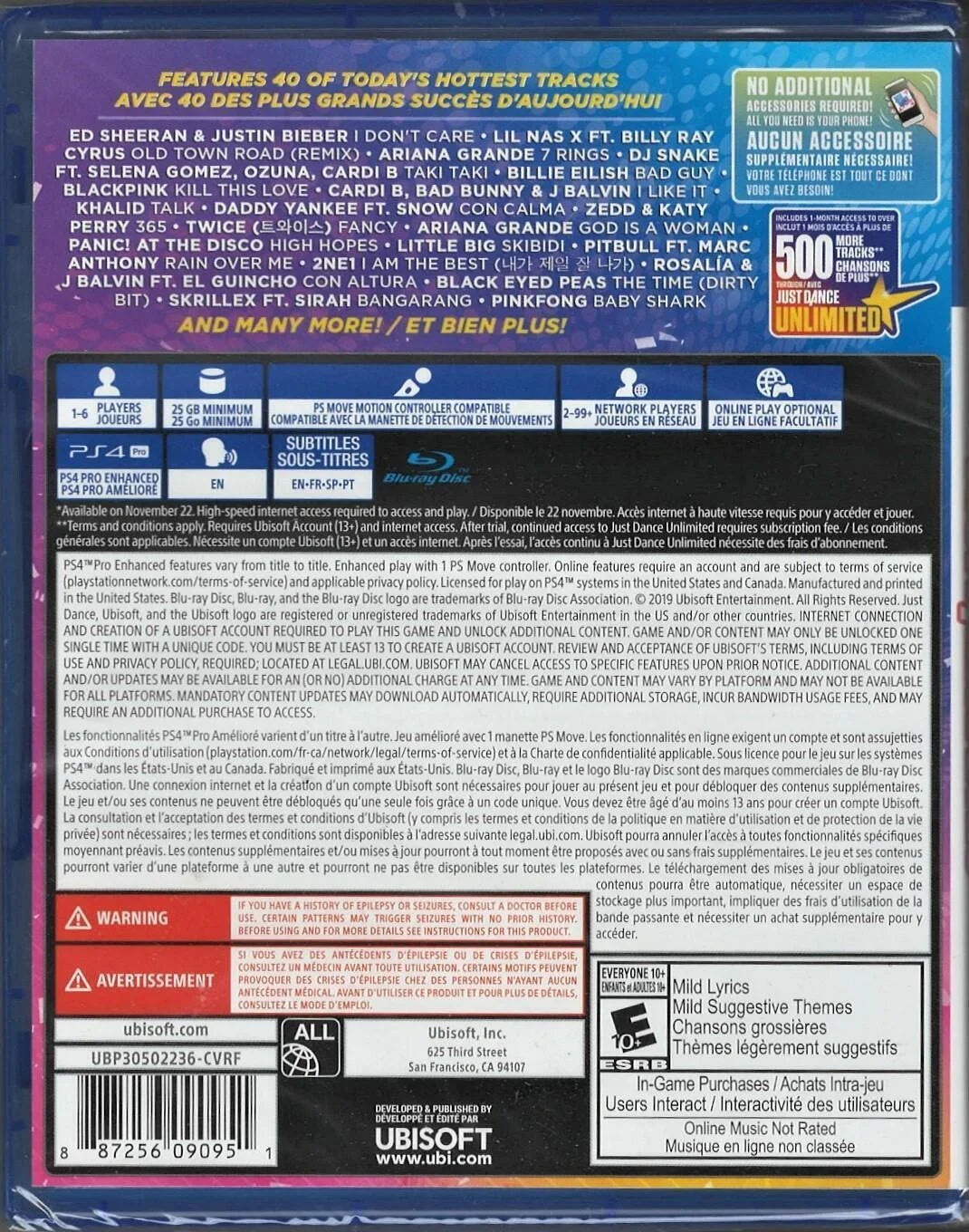 Factory New 4,PlayStat PS4 (Brand Sealed 2020 Version) Just US PlayStation Dance