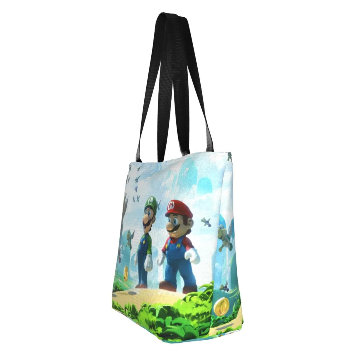 Capacity School Handbag Shoulder Bag Luigi Business Large Super Tote Work Beach Travel Cartoon Women's Shopping Mario For