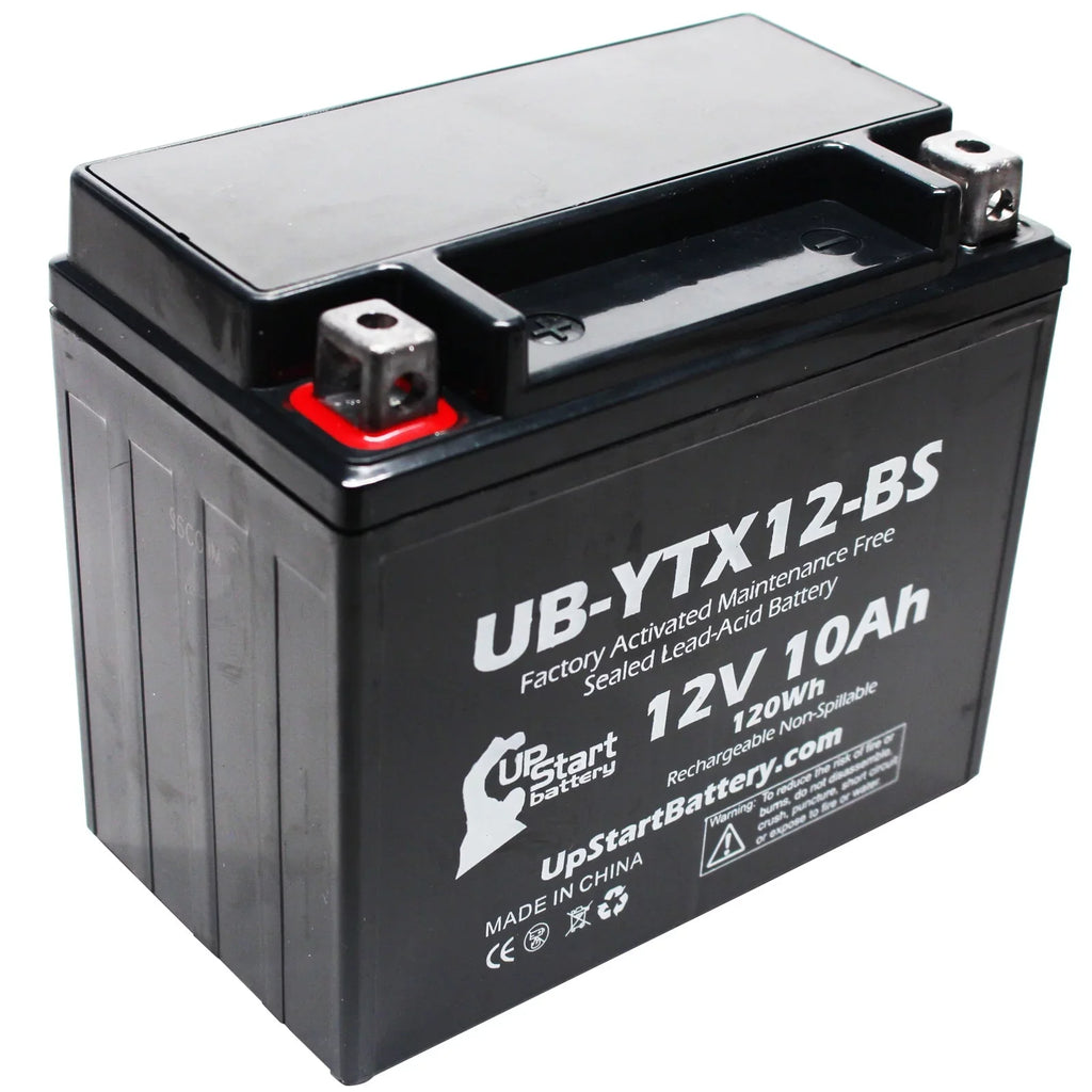 Factory 2003 CC Activated, UpStart Motorcycle GSX-R1000 2-Pack 12V, Replacement Battery Free, Suzuki Maintenance 1000 - UB-YTX12-BS 10Ah, Battery