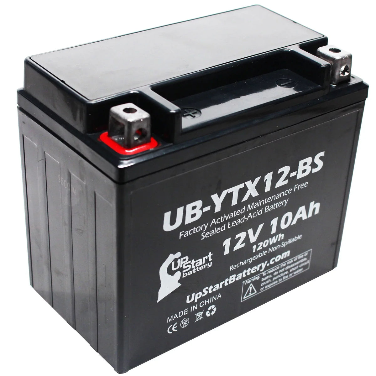 Factory 2003 CC Activated, UpStart Motorcycle GSX-R1000 2-Pack 12V, Replacement Battery Free, Suzuki Maintenance 1000 - UB-YTX12-BS 10Ah, Battery