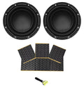 DB842DVC (2) Polk Subwoofer Dual 8” 1500 Car Audio Audio Sub+Rockmat 4-Ohm Watt