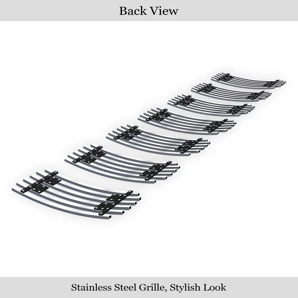 Cherokee 8x6 Main N19-S04566J SRT8 Overland Compatible Premium Stainless Grille APS Upper Jeep with Billet Chrome 2006-2008 Steel Grand