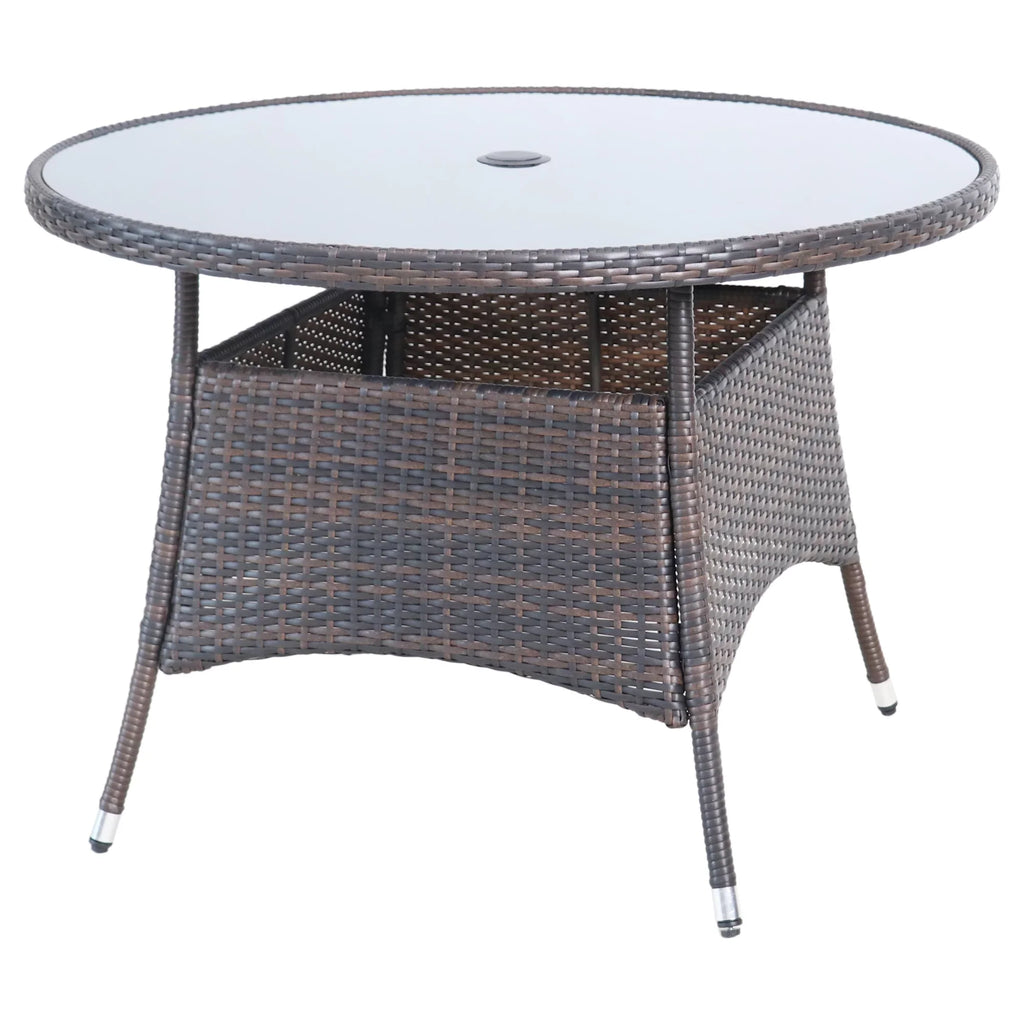 Resin Brown Wicker Patio 5-Piece Northlight Dining Set Venice Outdoor Woven