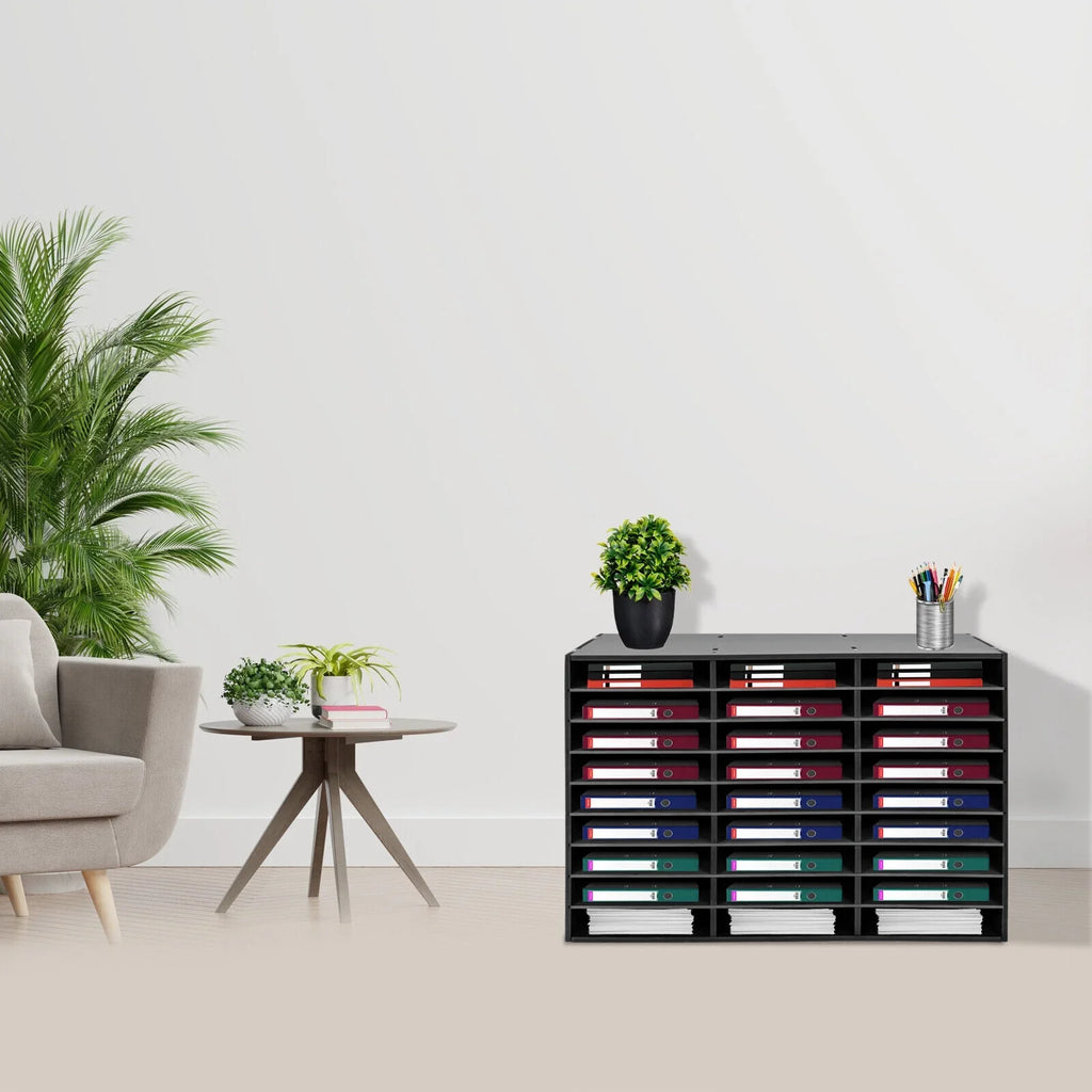 Literature 27 Slots Holder Design Sorter Organizer File Paper Storage Mail Open