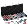 Bling Case Em Texas Fat w/ Count Clay Hold Poker Chip Set 55-0655 500 Cat