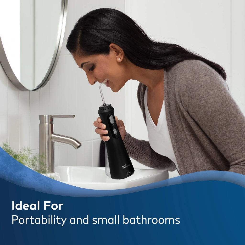 Flosser Oral Waterpik Cordless Water Black Irrigator, Portable Plus