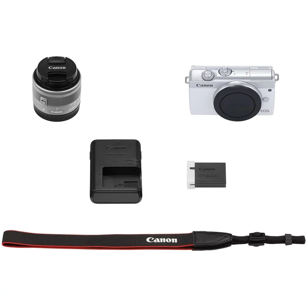 15-45mm Digital Camera Lens Mirrorless (White) M200 with - EOS 3700C009 Canon