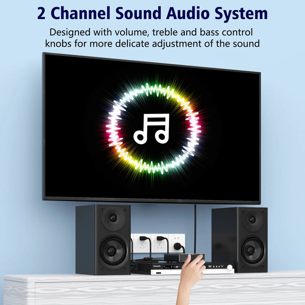 Audio Desktop Home Digital Amplifier Stereo Lixada Plug-and-Play 300W Channel Speakers 2 TPA3255 for 2.0 X Active