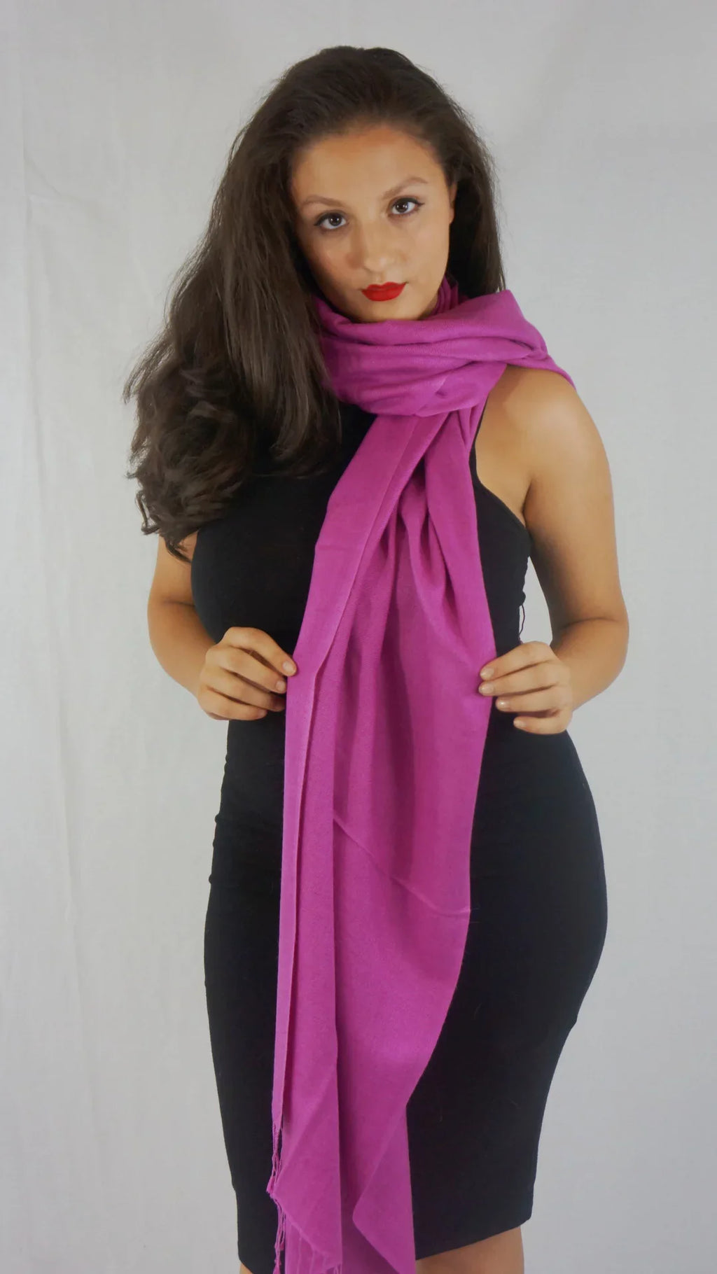 Shawl) Shawl/Shawls/Scarf/Scarves/Wrap/Stole/Muffler/Cape/Ruana/Blanket/Throw/Pashmina Shawl/Cashmere Regular (Raspberry Scarf/Wool/Silk