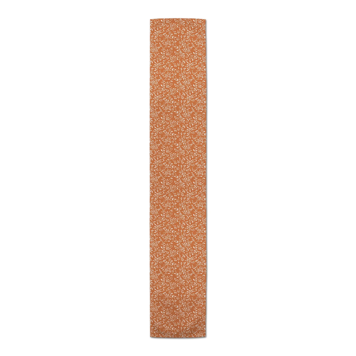 Table Poly Twill Runner Floral Delicate Products Pattern Creative 16x90 Orange