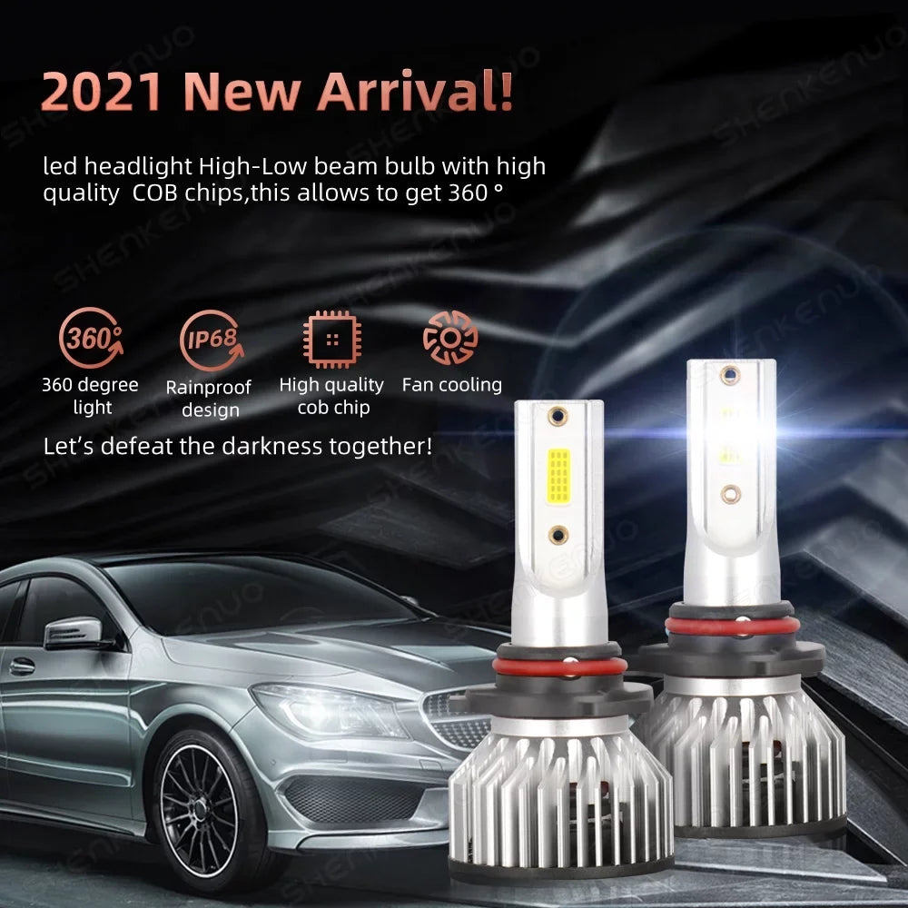 Low Front For Bulbs 1500 Ram Beam LED Headlight White High 2019-2022 9005+H11