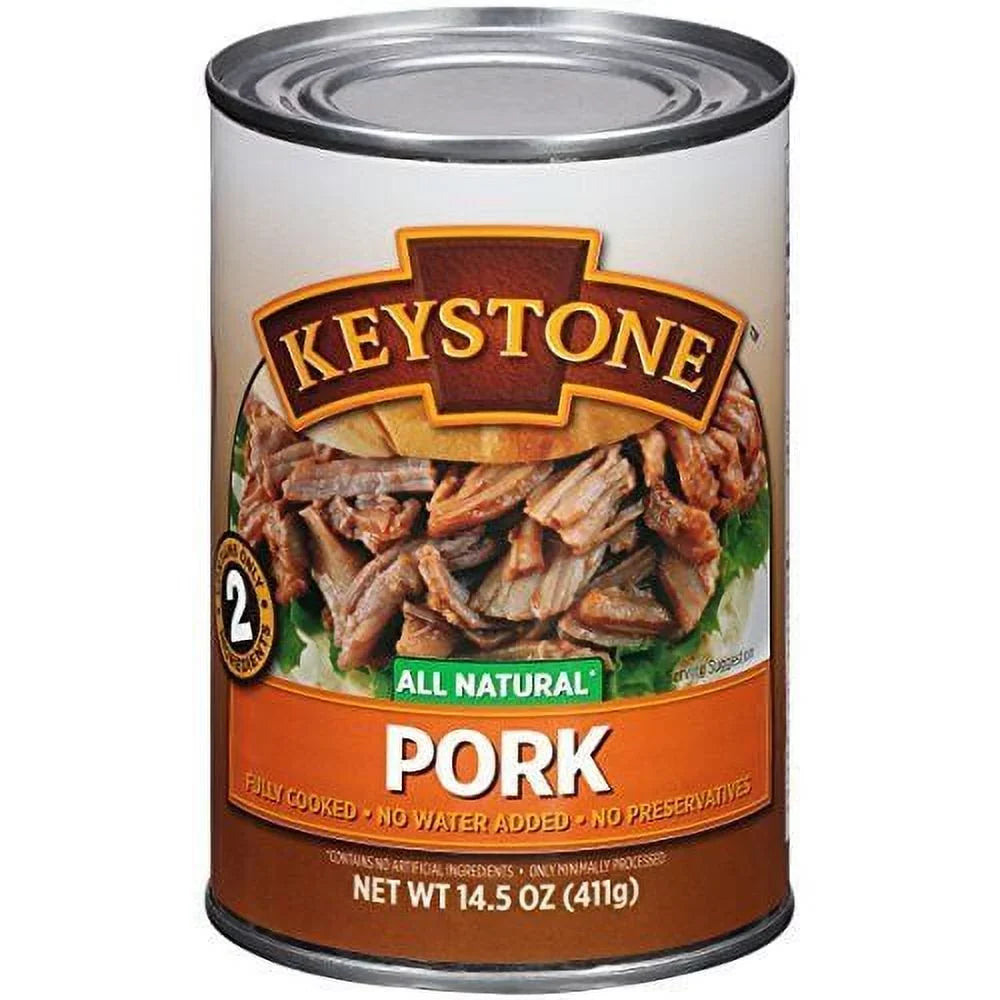 of Pork Emergency Ready All Survival and Eat- Hiking Keystone (12 Can to Natural Pack) oz 14.5 Backpacking Camping 12 Pack Food For Cans