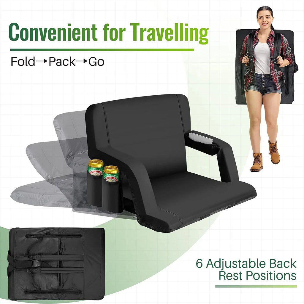 Bleachers for Extra Sturdy Seating Chair Events, for Thicker, - AiYCHEN Camping, Seat, Waterproof, Wide Sporting and Reclining and 25-Inch Beaches, Stadium Picnic
