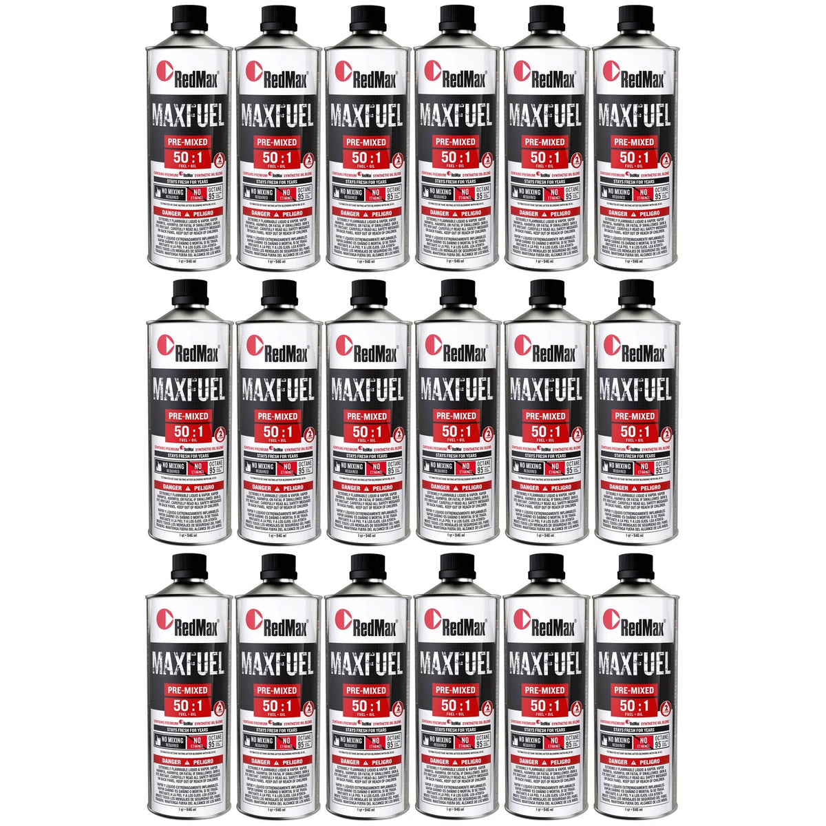 Pre-Mixed RedMax Oil Fuel 18 Octane 2-Cycle 581158801 94 Quart 50:1 Engine Pack