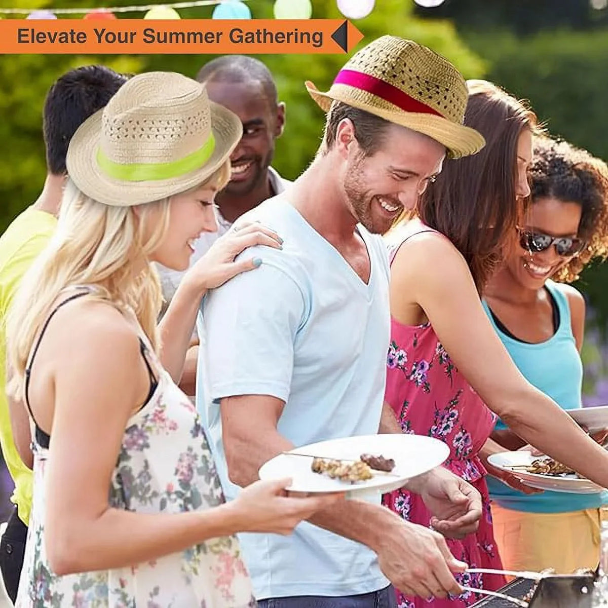 12 Pieces - Party - Wear With Band Fedora