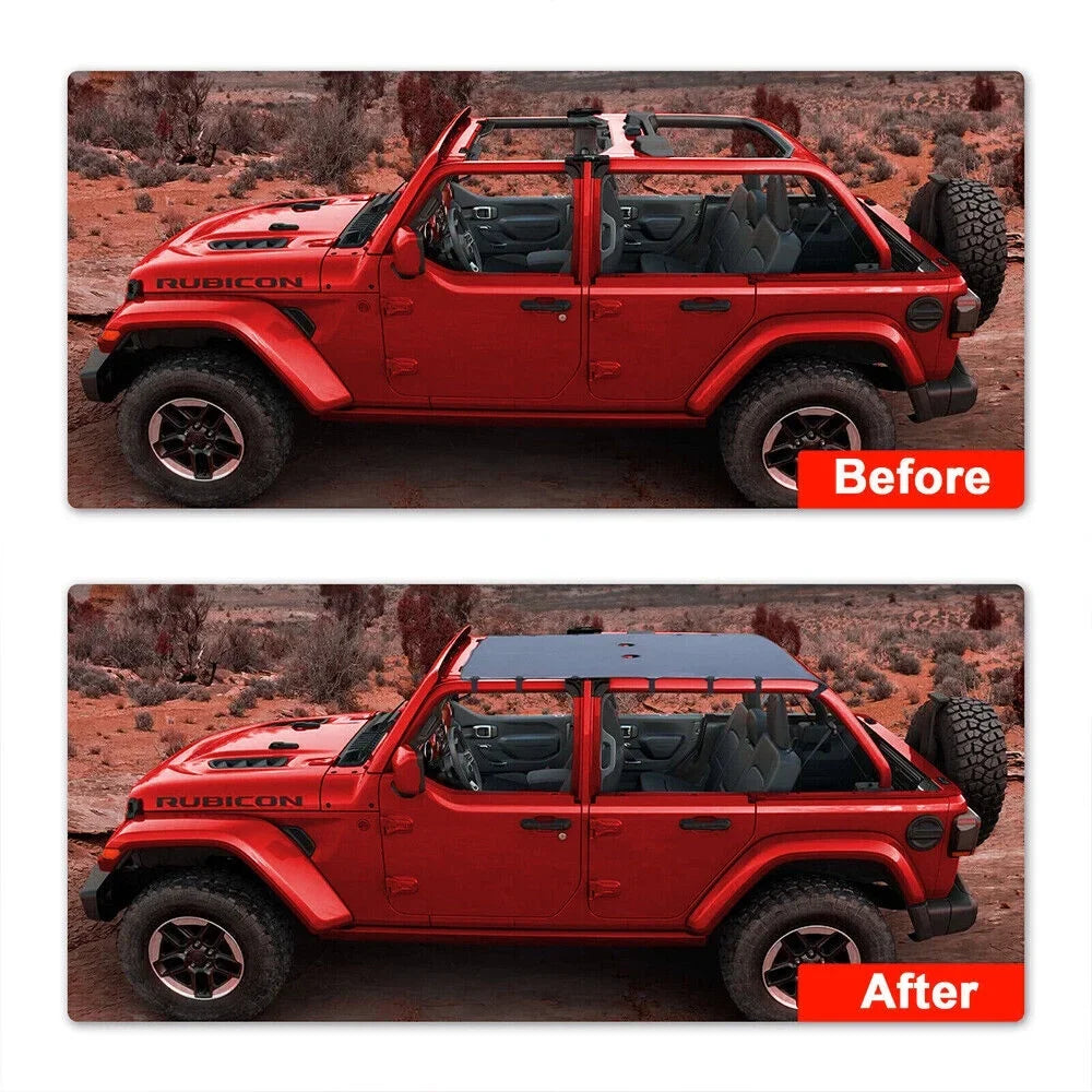 and Enjoy Easy Wrangler with - Leather JKU JK Top Protection Comfort Jeep 07-18 Installation Sunshade Sun for