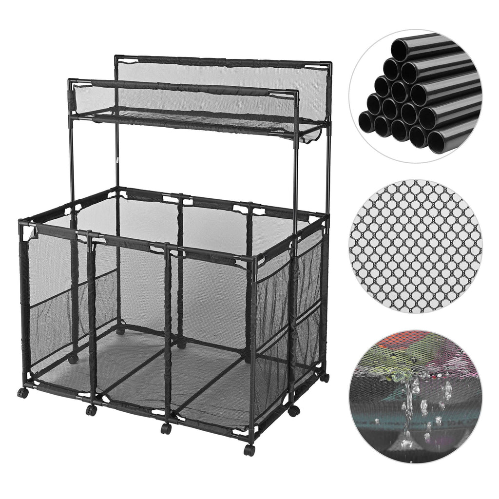 Mesh Bin - - Blue Wheels Organize with Pool Pool Cart 10 Essentials Storage