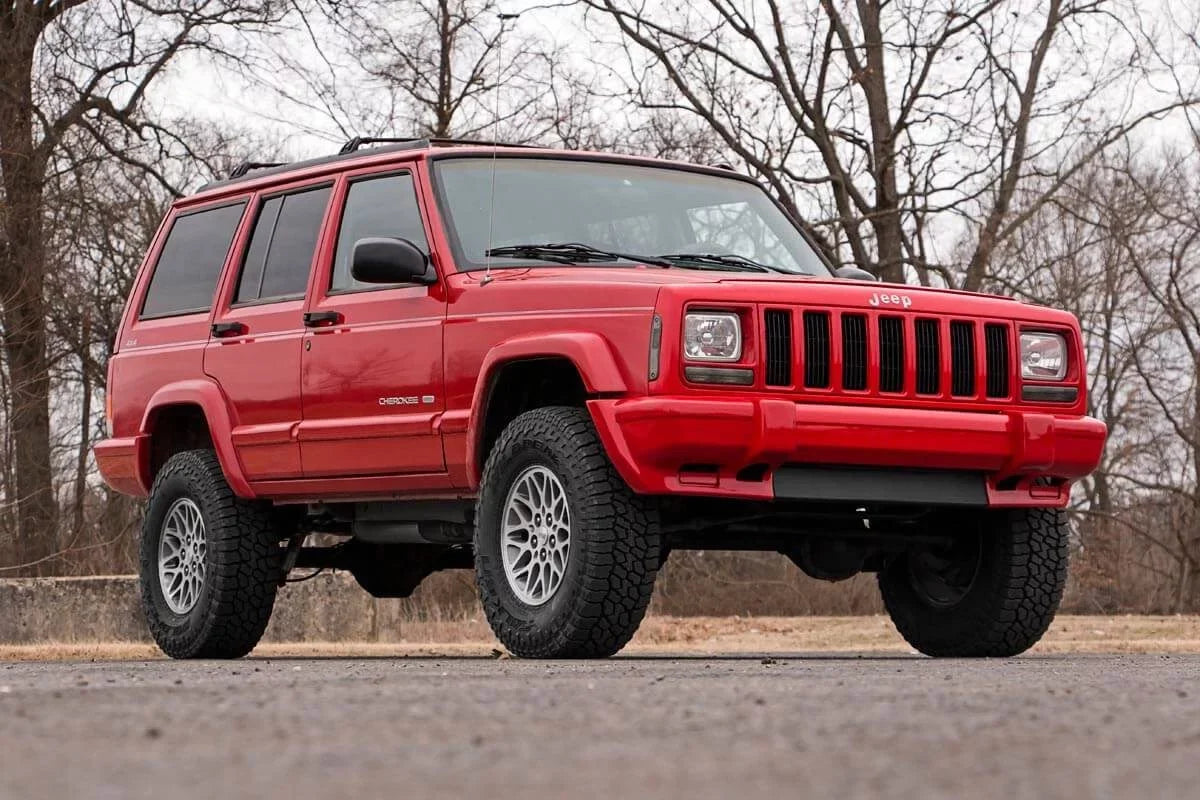 | Rough II | 3" Cherokee N3 (fits) Lift Kit 670XN2 XJ Jeep Suspension | Shocks Leaf Country Series Add 1984-2001