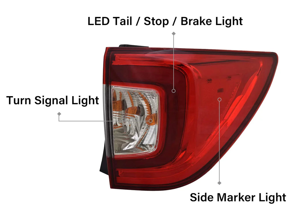 Replacement 2019 Bulb 2022 Right with 2021 Passenger Outer Tail HO2805120 Side Pilot 2020 APA 33500TG7A11 Light for