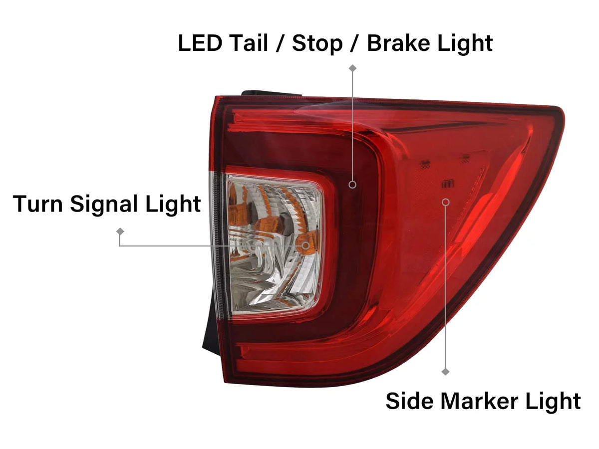 Replacement 2019 Bulb 2022 Right with 2021 Passenger Outer Tail HO2805120 Side Pilot 2020 APA 33500TG7A11 Light for
