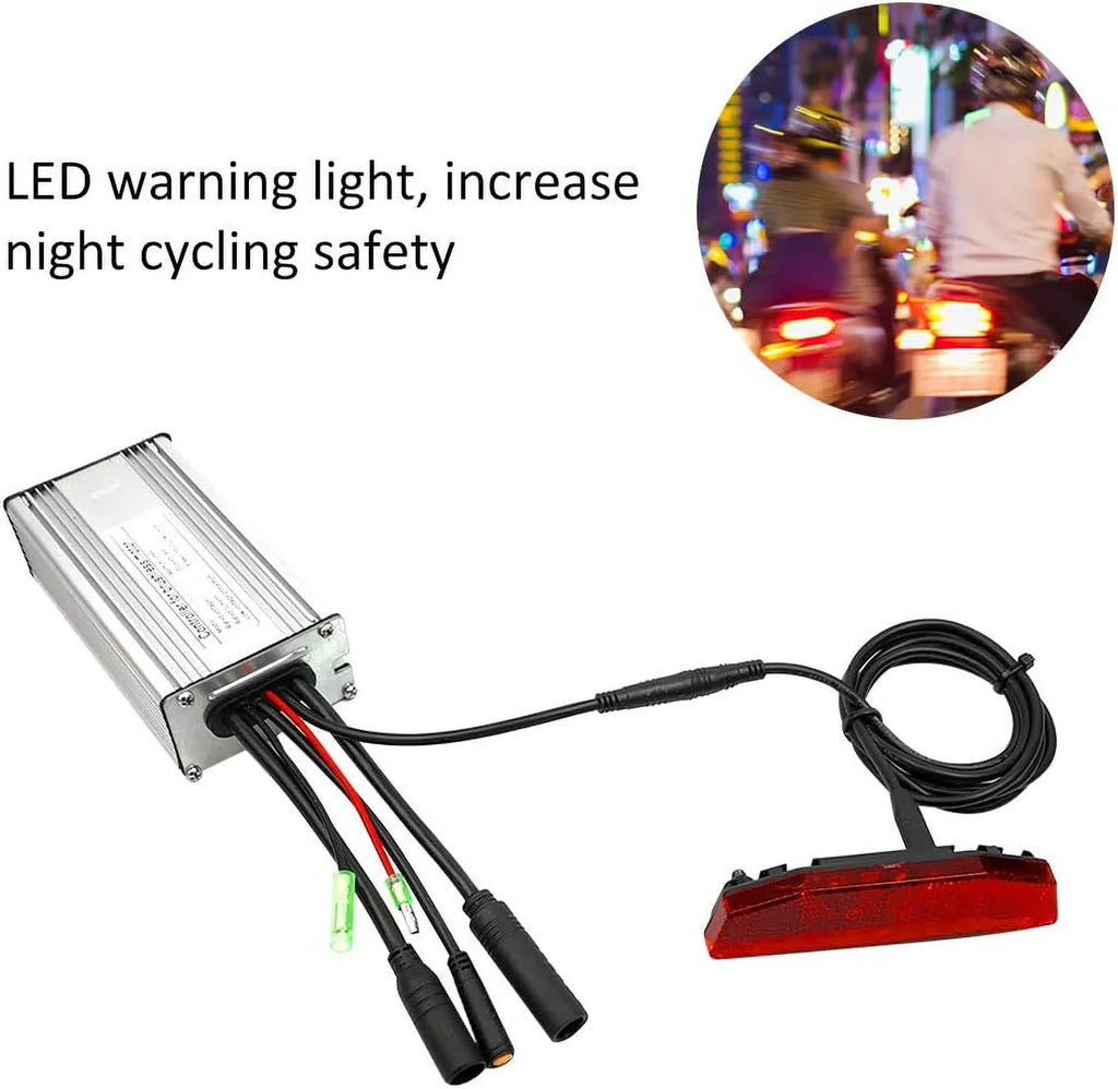 Riding Connector, Tailight Tail Light Equipment LED Accessories EBike 6V60V Bike Night Light, Waterproof Electric Warning