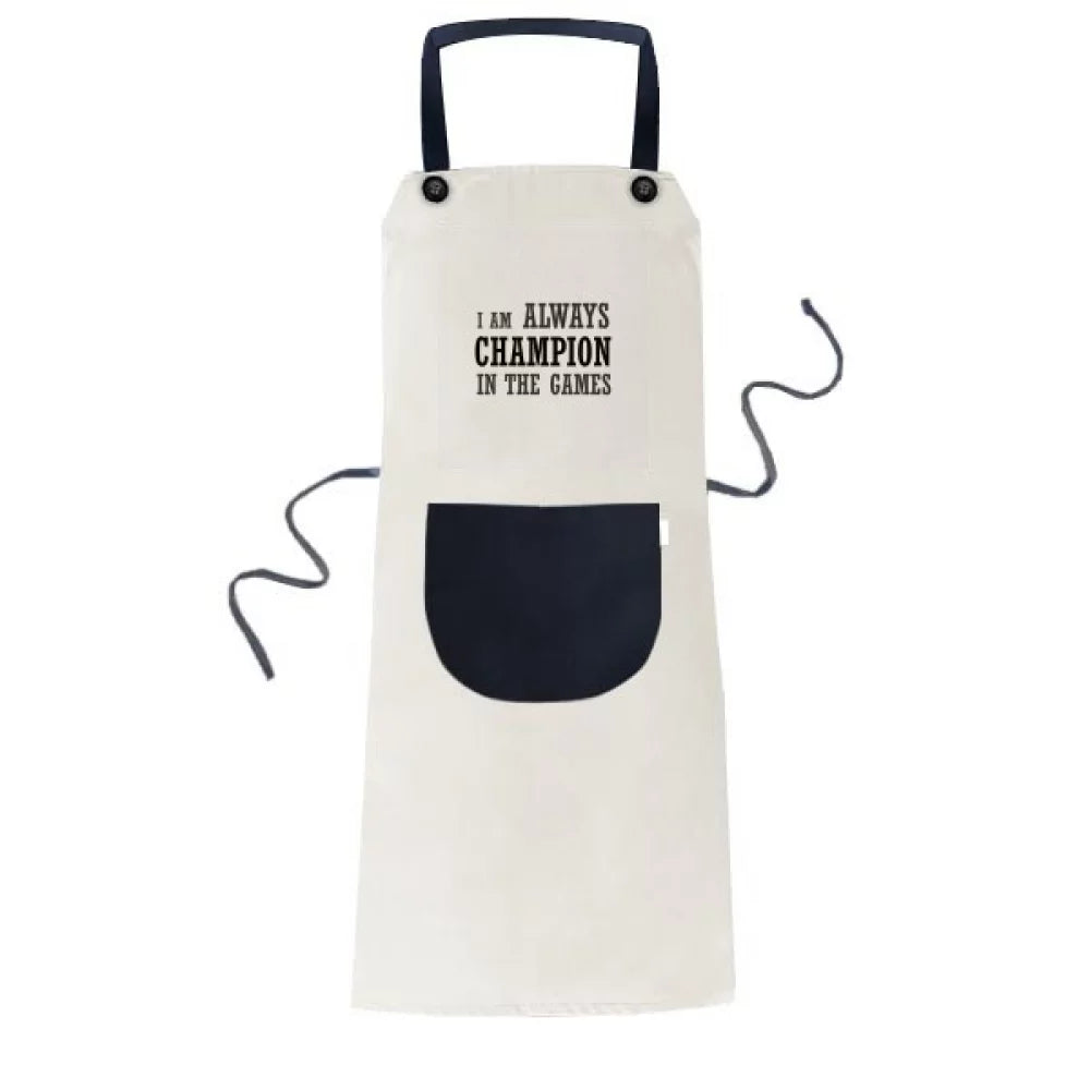 Cotton BBQ Linen Pocket Best Am Games One Apron Kitchen I Bib Always In Adjustable Pinafore The