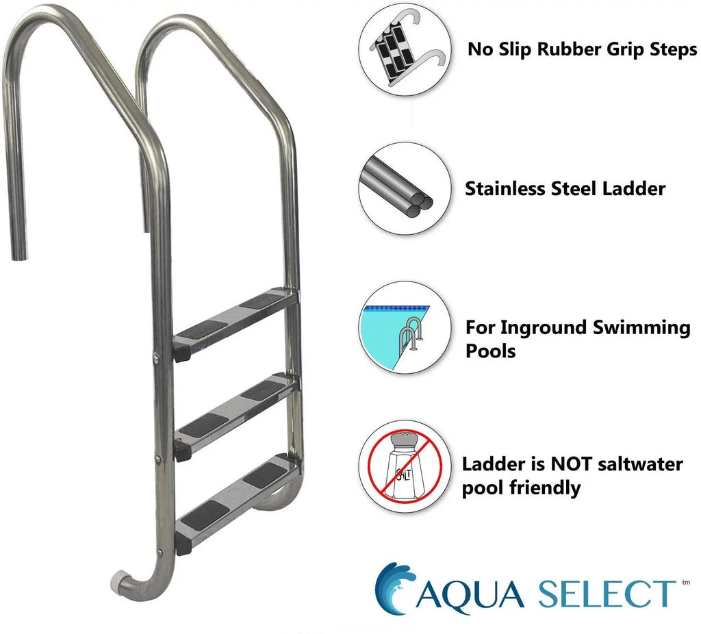 Pool Step Aqua With Steel Select Stainless - Swimming Ladder 3 Steps