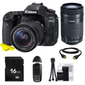 Canon with Beginners Buzz-Photo SD Camera IS EOS Card STM IS + + Bundle 18-55mm Lenses DSLR 80D & STM 55-250