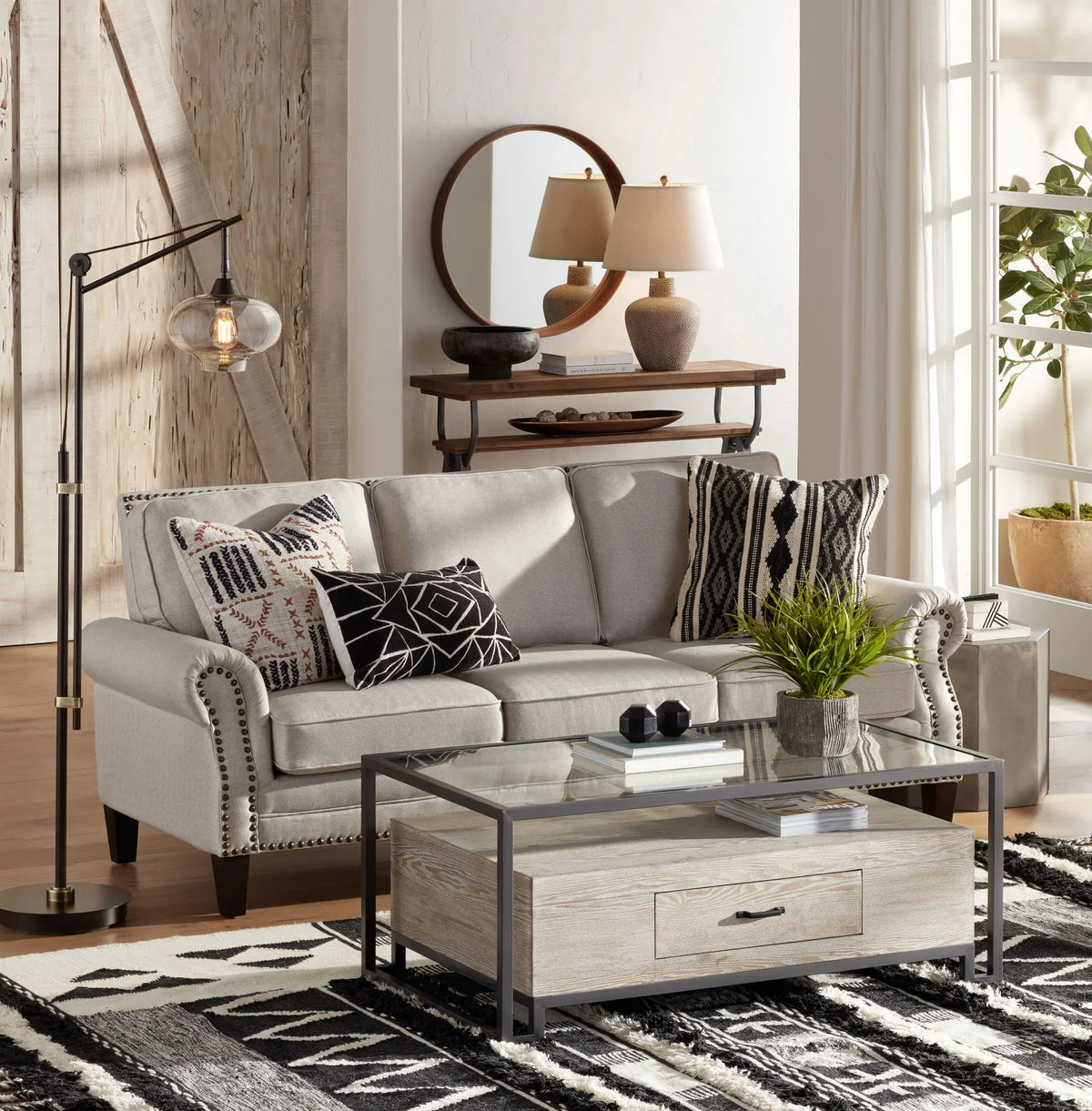 29" Lamp Tall Table White Rustic for Textured Room Living House Bentley Hammered Empire Farmhouse Bedroom Home Shade Leaf 360 Off Pot Brown Lighting