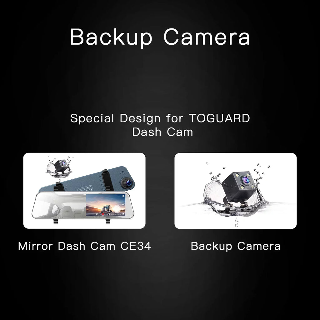 Touch Full Cars, for IPS and Screen Front Loop Camera Cam Mirror Dual Assistant Recording, TOGUARD Rear Rear Parking Camera, Monitor, 5'' G-Sensor, Dash View with Dash Mirror HD Parking 1080P