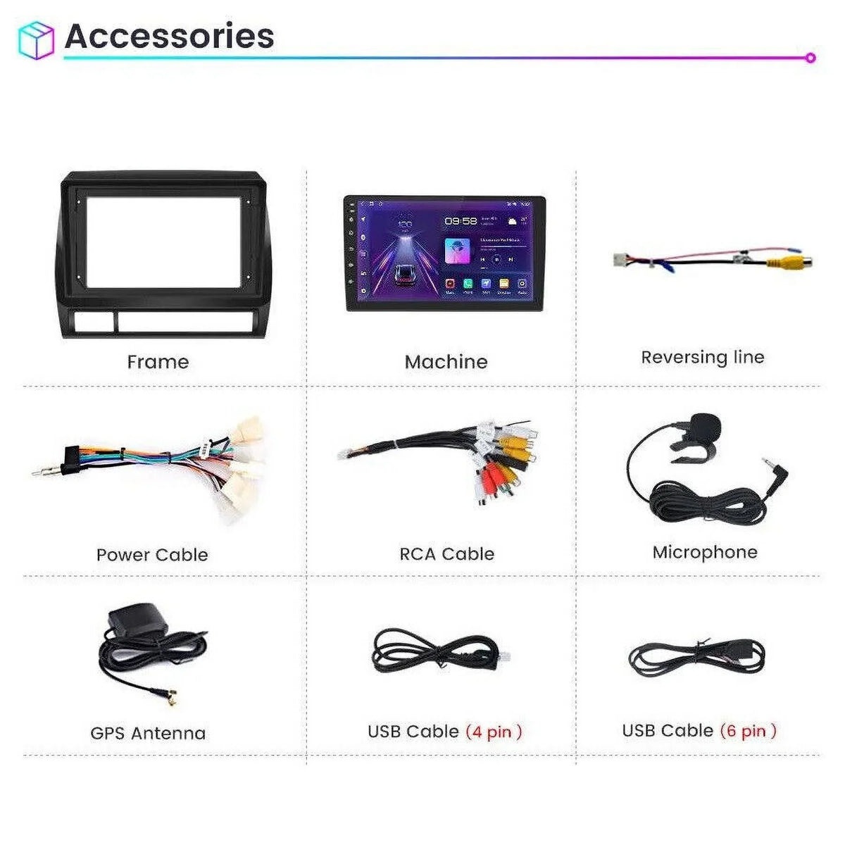 Fit 2005-2015 1280*720 Car Octa Radio IPS NAVI GPS Core Weather Carplay DSP Tacoma 9inch Android 4+32GB Stereo Toyota AM FM