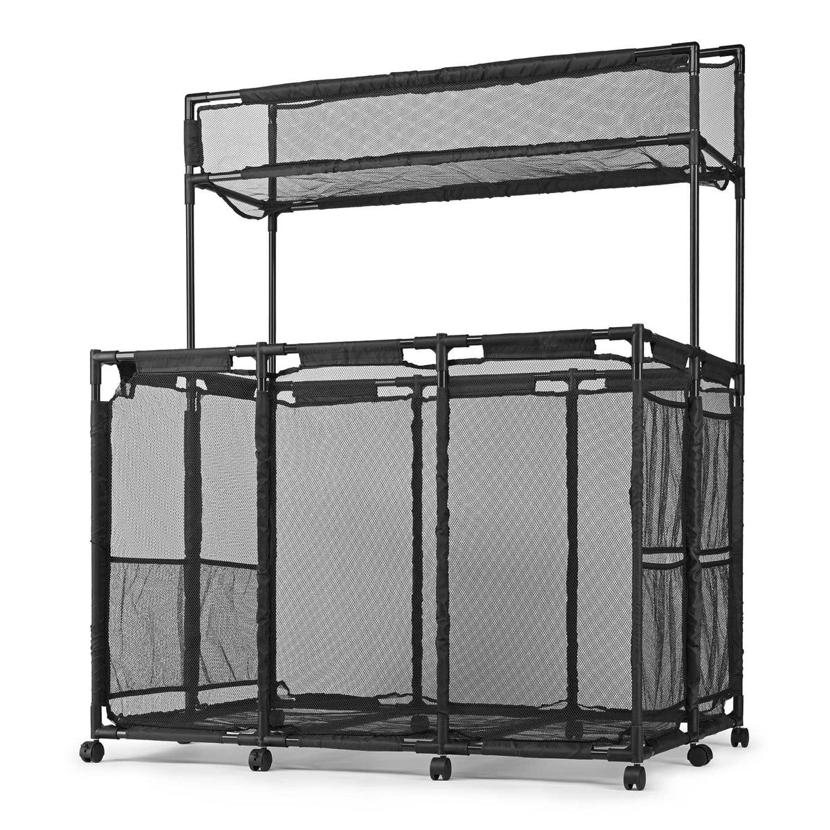 Mesh Bin - - Blue Wheels Organize with Pool Pool Cart 10 Essentials Storage