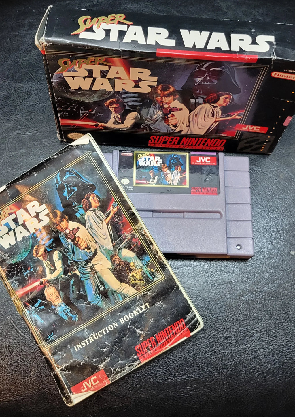 (Super Authentic Nintendo CIB In 1992 Original Box Condition System) SNES + Instructions Complete Owner Ent. STARWARS Immaculate Cartridge
