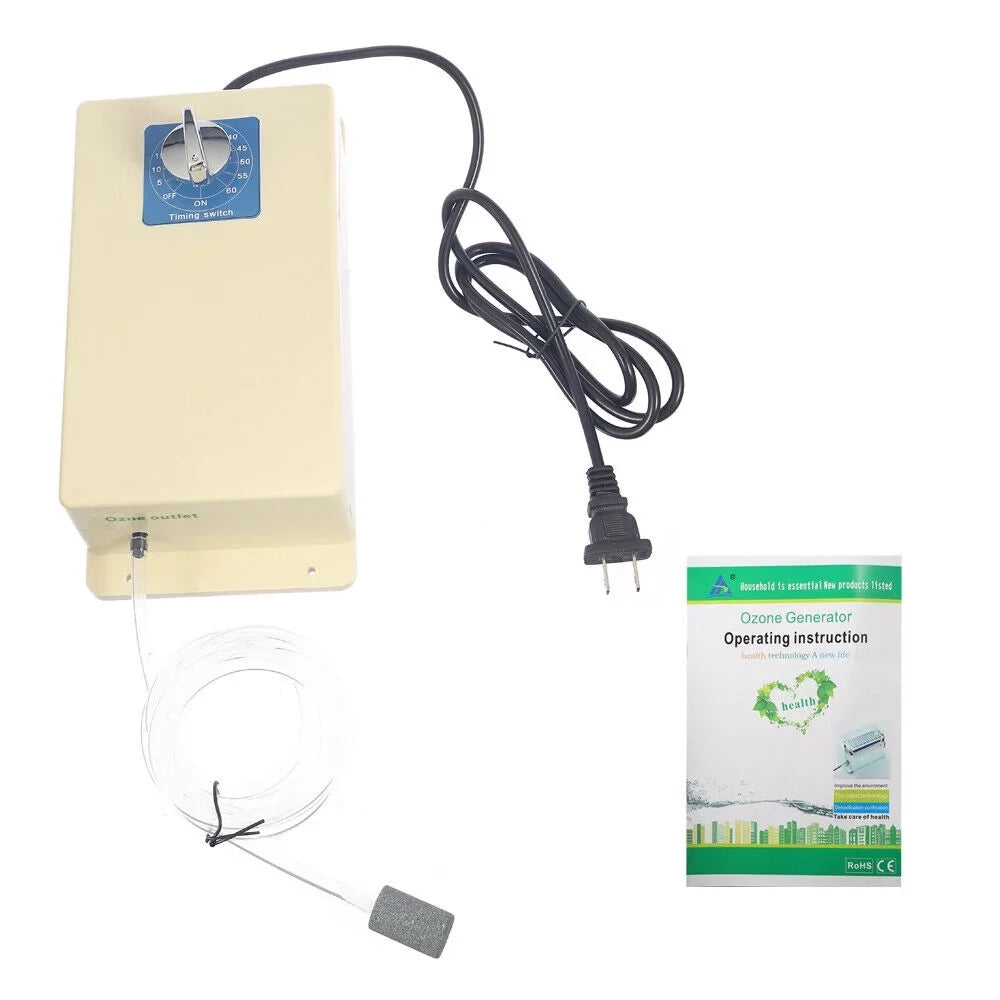 Ozone Air Machine Purifier Sterilizer Time Generator Water + 2000mg/h Swithch