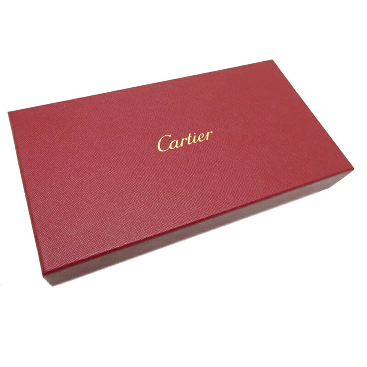 (Good) Cartier Bordeaux Women's Mastline (Red) Wallet Pre-Owned Long Leather