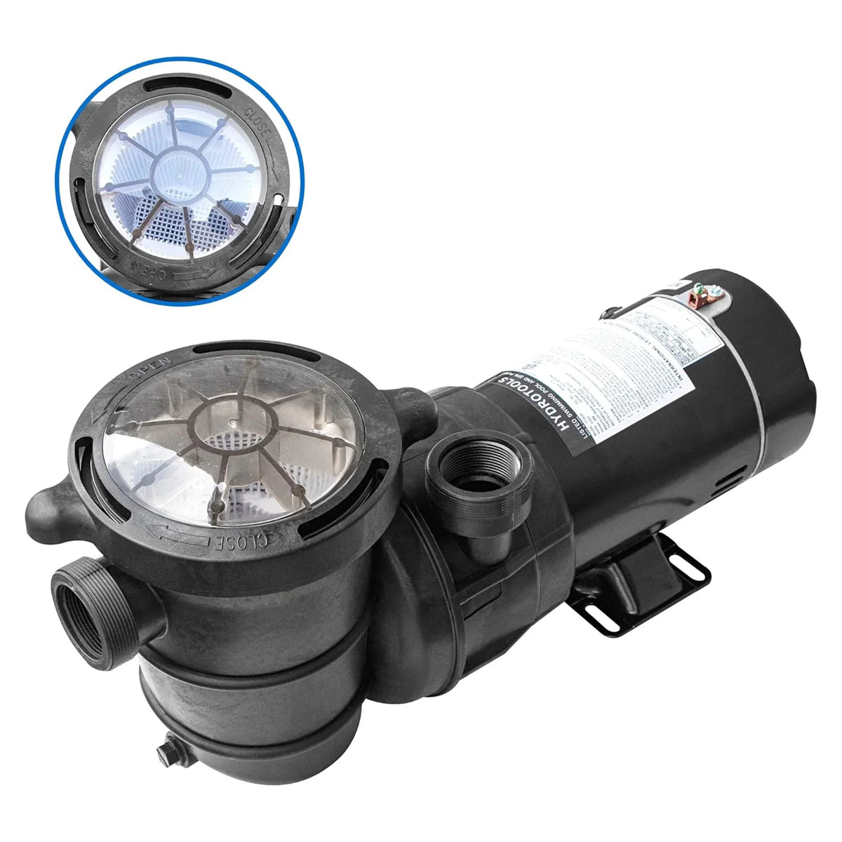 Pump Pool HydroTools Vertical Flo Hydro Discharge HP Swimming 0.75 Swimline