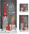 Bathroom of Gym Christmas for Bath 3, Washcloth Soft Set Highly with Towel Towels Absorbent Wellsay Towel Hotel Hand Spa Towel, and Gnome