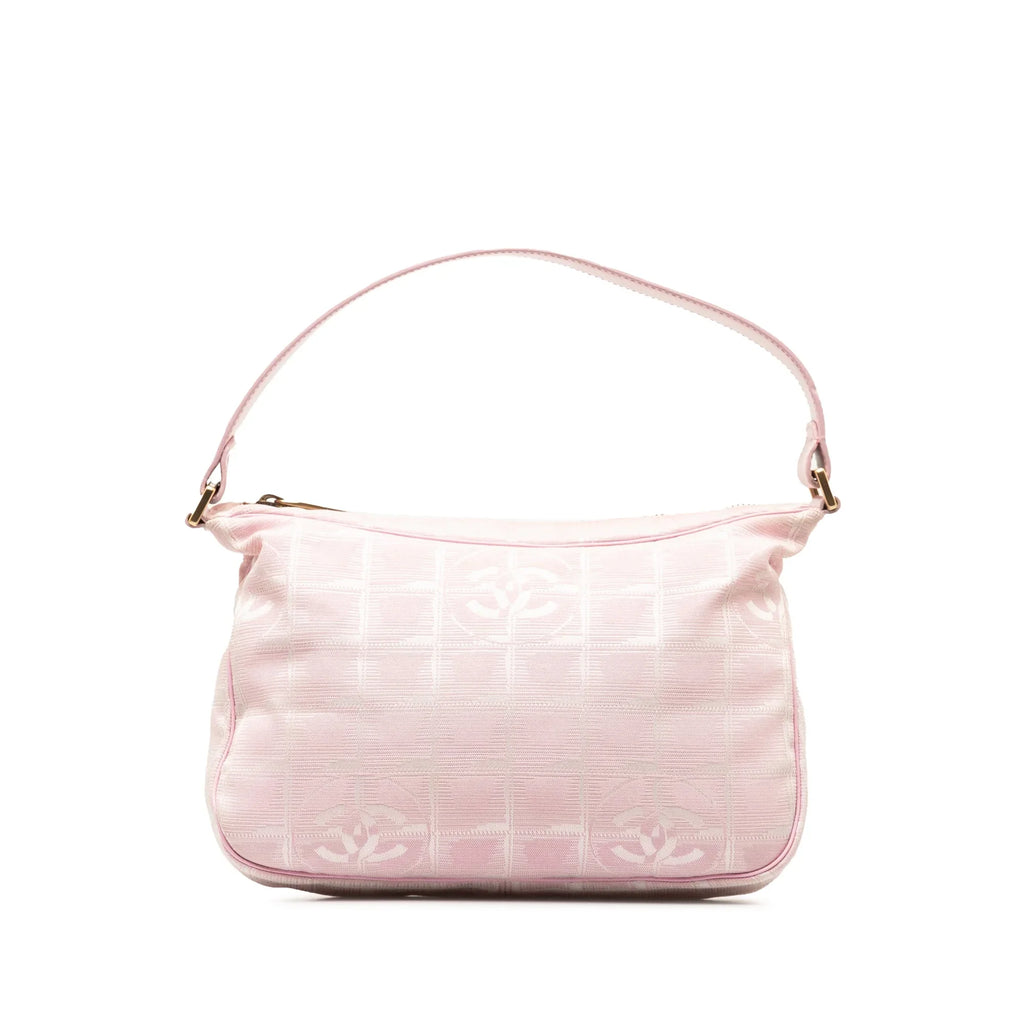 Authenticated New (Good) Travel Chanel Pink Unisex Handbag Fabric Pre-Owned Nylon HandleBag Top Line