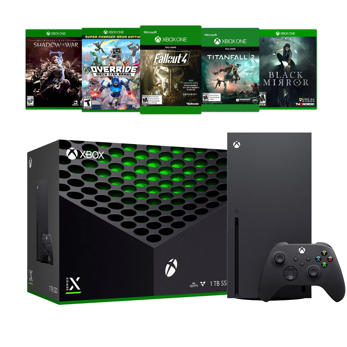 Deluxe Xbox Xbox Bundle Games Black Five with Flagship Microsoft X - Wireless 1TB SSD Series Controller X Console and
