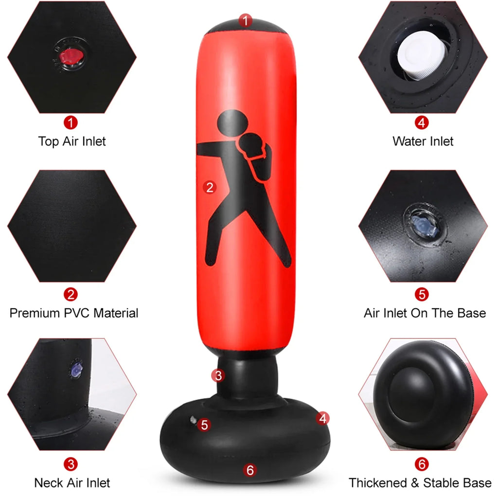 Training, Fitness Punching Bag Inflatable Boxing Boxing Target Andoer Bag, for PVC Bag 5.2ft