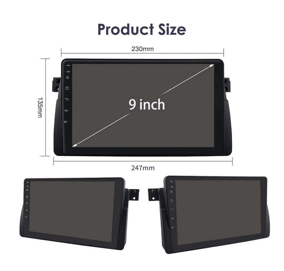 Car Apple USB WIFI Bluetooth GPS Stereo inch 2+32GB Touch E46 Android 12 FM Android RDS for M3 Carplay Auto 9 HD Radio Screen BMW
