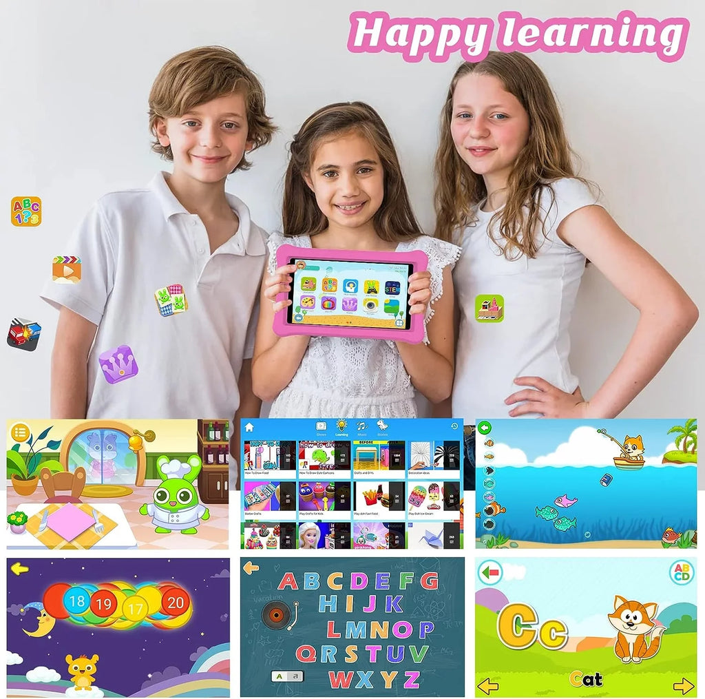 Tablet Tablets, Tablet for RAM Toddler Tablet 2GB Case, Learning 32GB Control WiFi, Androrid Certificated, Kids for Bluetooth, 11 Tablet, Google with 7 Camera, Dual ROM inch Parental Kids
