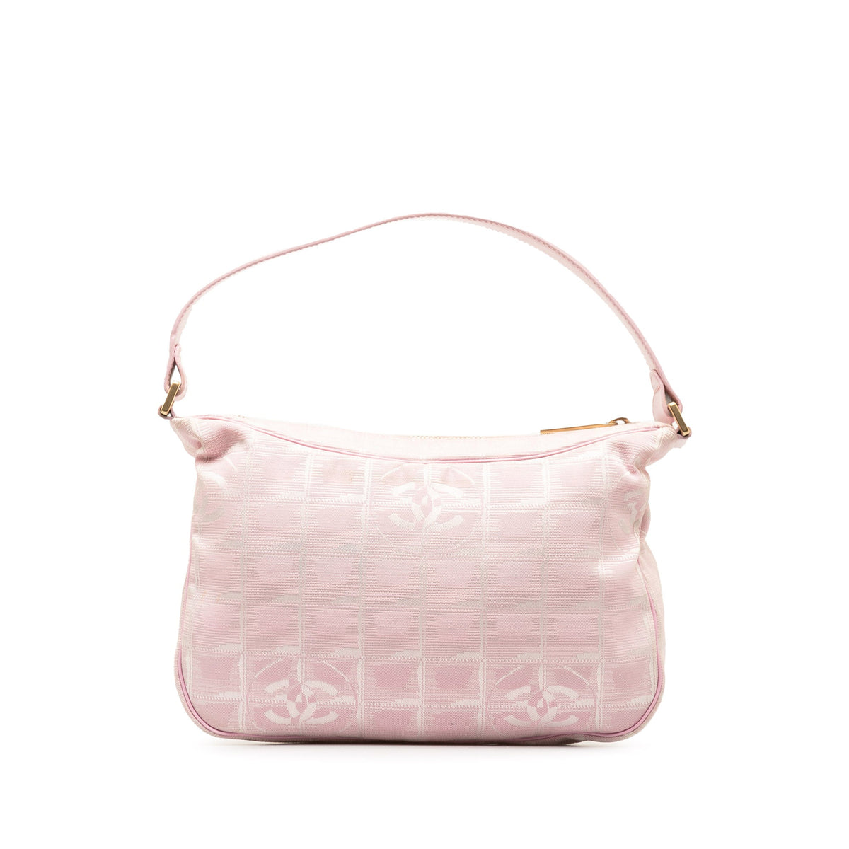 Authenticated New (Good) Travel Chanel Pink Unisex Handbag Fabric Pre-Owned Nylon HandleBag Top Line