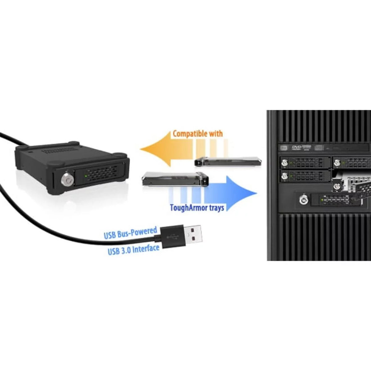 HDD Swap 5.25 ICY SSD in HD MiniSAS 8x2.5 bay MB998IP-B 1 RD x Hot Backplane