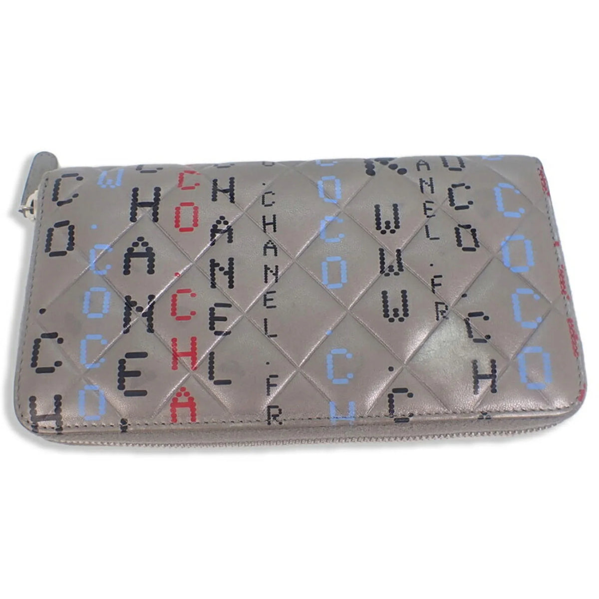 wallet long mark computer here Cambon (Good) board Pre-Owned matelasse CHANEL circuit pattern Chanel