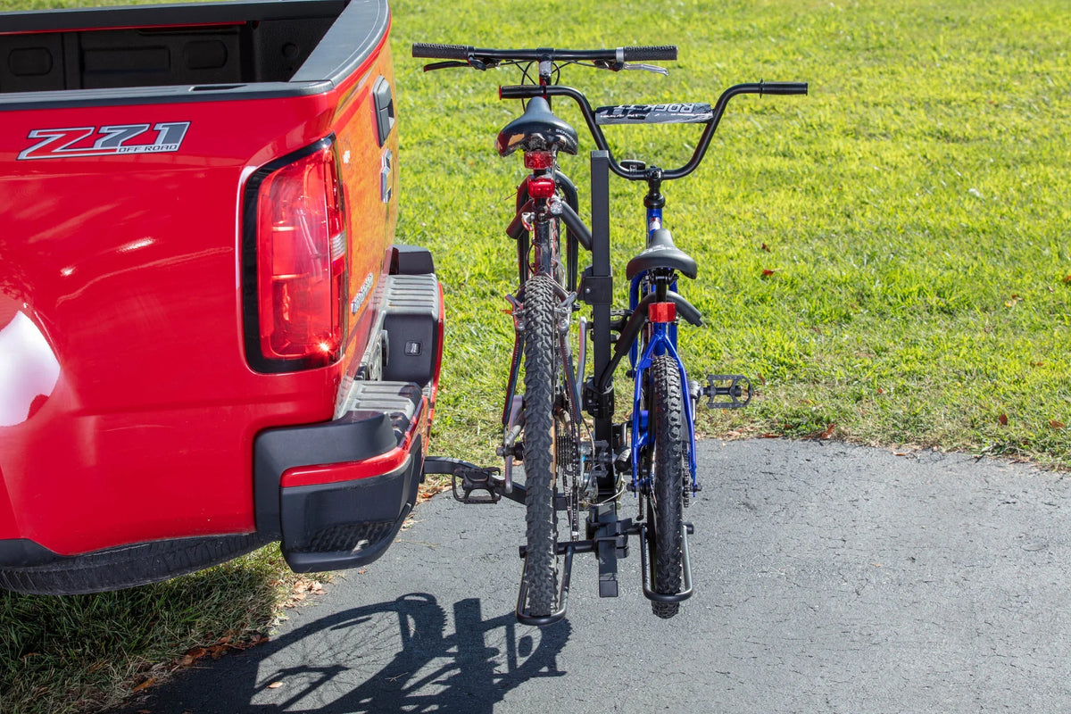 80 Car 10104071 Foldable Hyper lbs. Rack Capacity 2-Bike Tough Hitch-Mount Platform